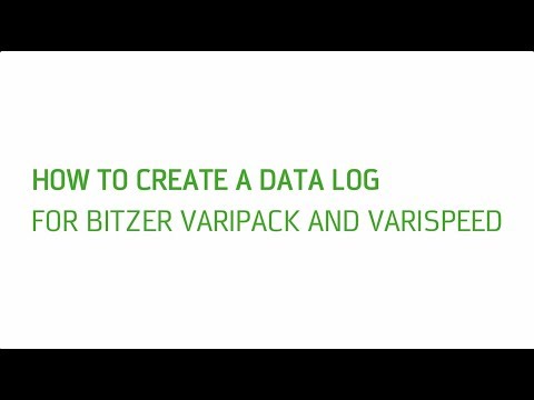 How to create a data log (for BITZER VARIPACK and VARISPEED)