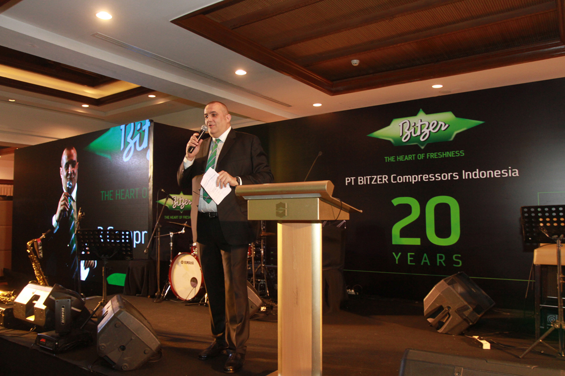 Luca Bernini, Managing Director of Sales and Marketing of BITZER Refrigeration Asia and PT BITZER Compressors Indonesia, talked about the past years with pride