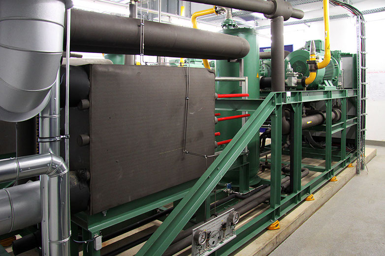 The ammonia systems have an evaporation temperature of –6°C and a condensation temperature of +42°C