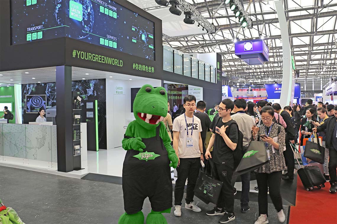 Welcomed the visitors in #YOURGREENWORLD: the popular BITZER crocodile