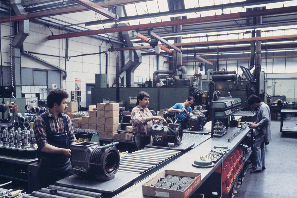 BITZER production facility in the 1980s